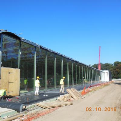 Fase di posa dell'elemento di tenuta impermeabile Firestone Rubbergard 2,28 mm